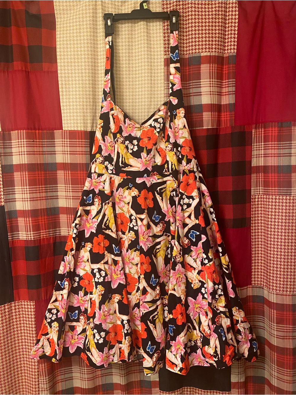 Hell Bunny Hawaiian print pinup girl dress